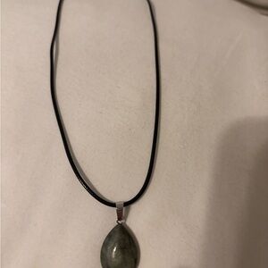 Elegant Black and Silver Pendant Necklace